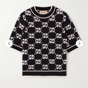 Gucci Black and Cream Knit Sweater